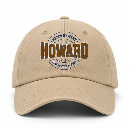 Hated By Many Confronted By None Washed Cap HOWARD 13K1 C36PF
