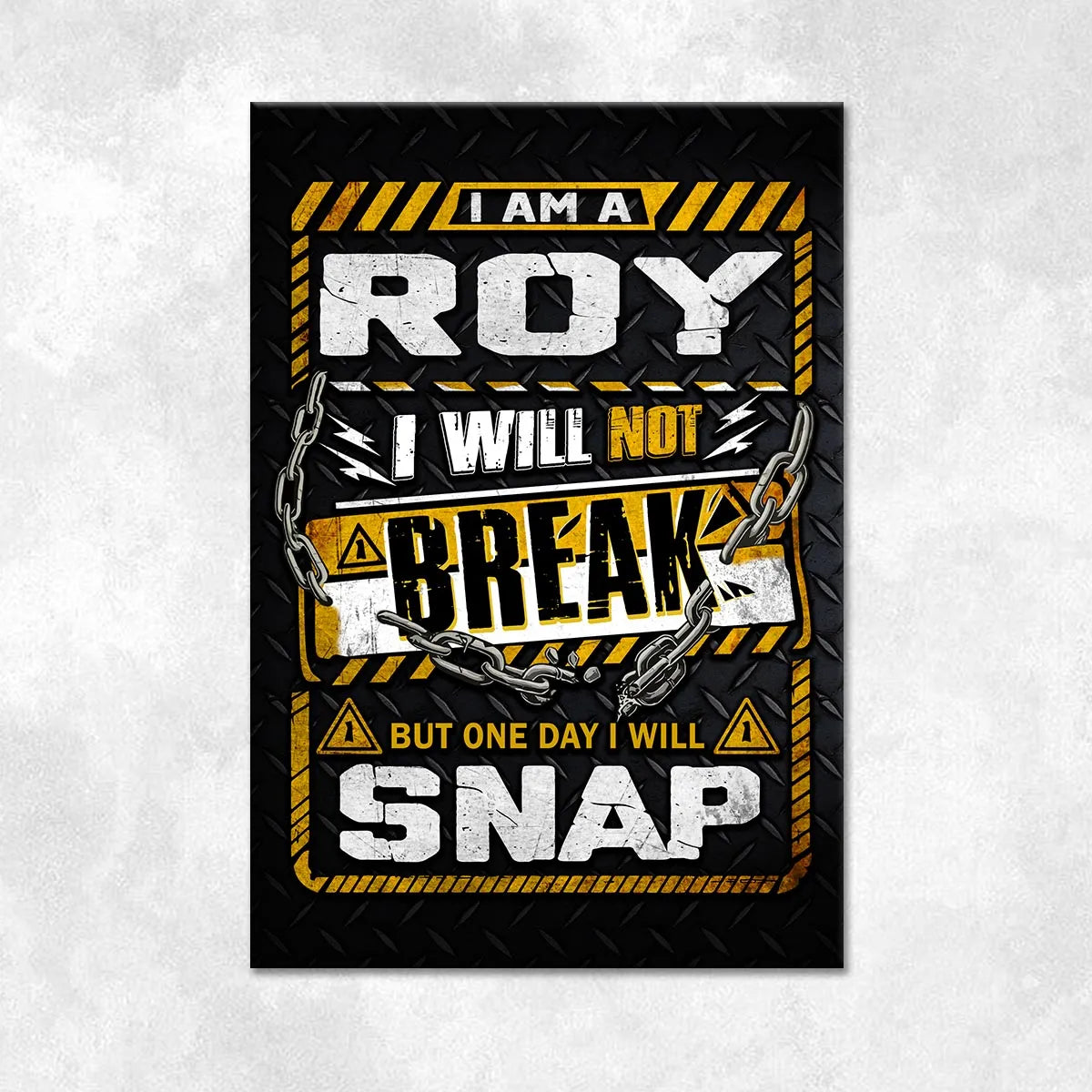ROY Motivational Rug – Black & Yellow Quote Carpet for Living Room 13K1-AR1