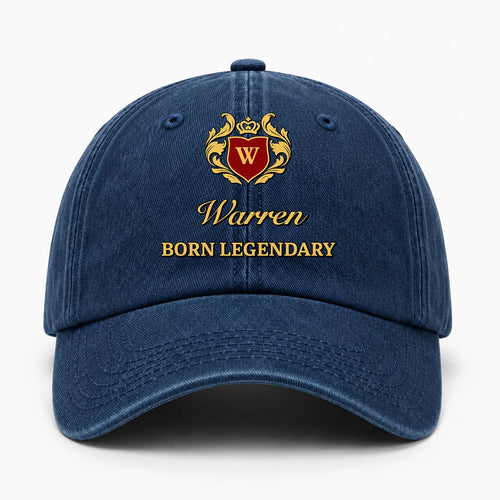 Born Legendary Royal Blue Washed Cap WARREN 13K1 C183PF