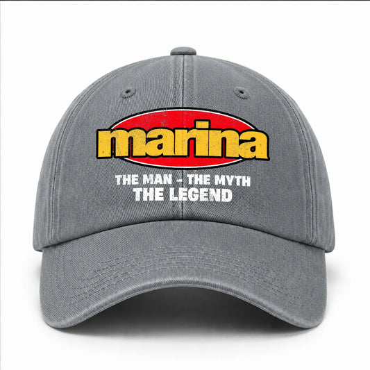 The Man The Myth The Legend Vintage Logo Washed Cap MARINA 13K1 C162PF