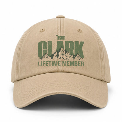 Team Your Name Lifetime Member Mountain Cap CLARK 13K1 C58PF
