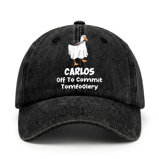 Off To Commit Tomfoolery Funny Goose Washed Cap CARLOS 13K1 C131PF