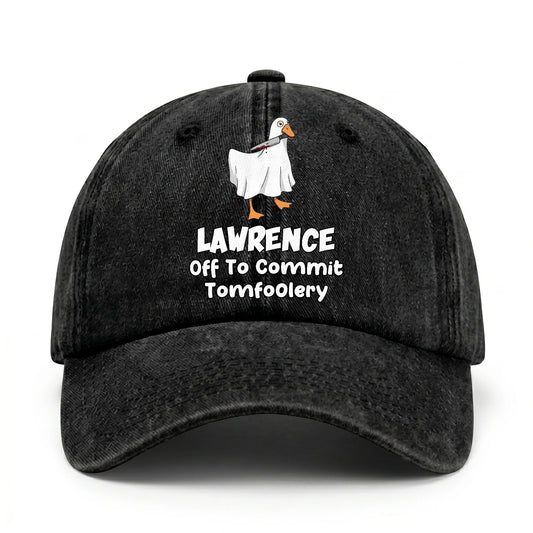 Off To Commit Tomfoolery Funny Goose Washed Cap LAWRENCE 13K1 C131PF