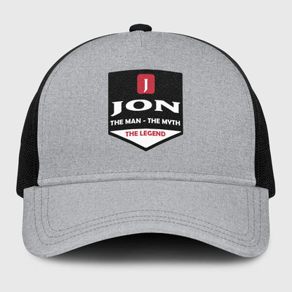 The Man The Myth The Legend Gray Mesh Cap JON 13K1 C189PF