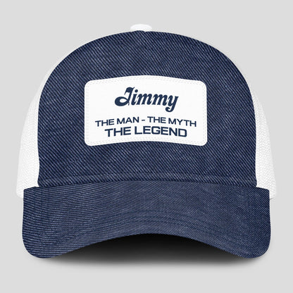 The Man The Myth The Legend Blue Denim Mesh Cap JIMMY 13K1 C194PF