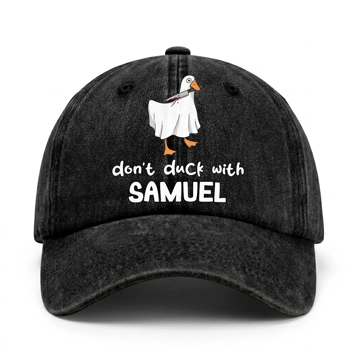 Don't Duck With Your Name Funny Washed Cap SAMUEL 13K1 C129PF