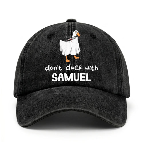 Don't Duck With Your Name Funny Washed Cap SAMUEL 13K1 C129PF