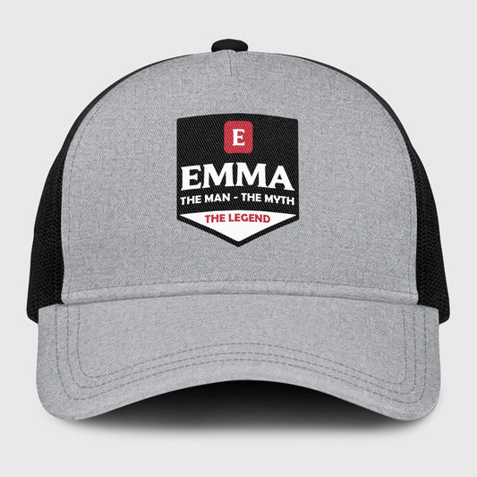 The Man The Myth The Legend Gray Mesh Cap EMMA 13K1 C189PF