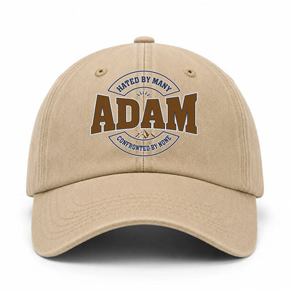 Hated By Many Confronted By None Washed Cap ADAM 13K1 C36PF