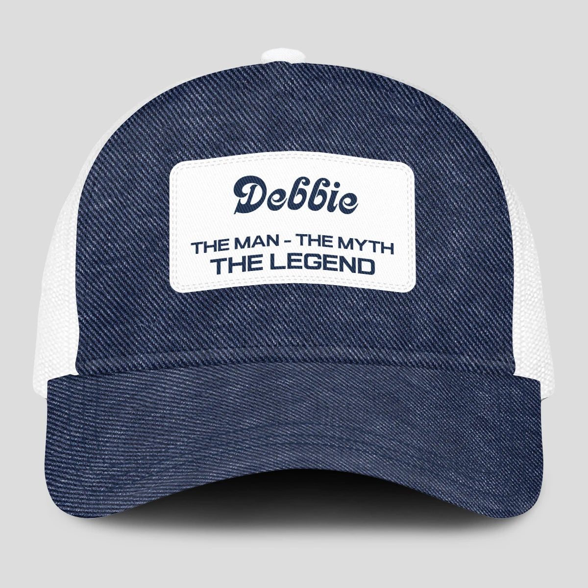 The Man The Myth The Legend Blue Denim Mesh Cap DEBBIE 13K1 C194PF