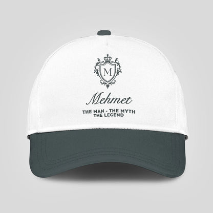 The Man The Myth The Legend Elegant Gray And White Cap MEHMET 13K1 C170PF
