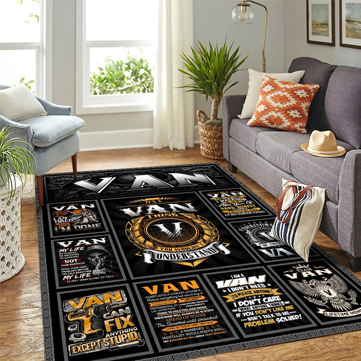VAN Personalized Sponge Floor Mat – Custom Printed Home Decor 13K1-AR2