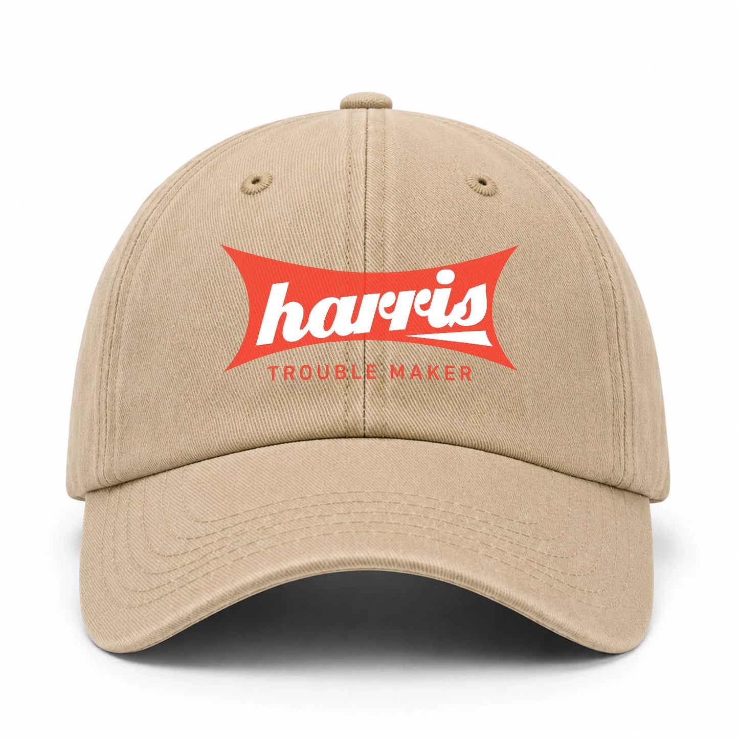 Trouble Maker Red Logo Washed Cap HARRIS 13K1 C78PF