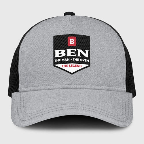 The Man The Myth The Legend Gray Mesh Cap BEN 13K1 C189PF
