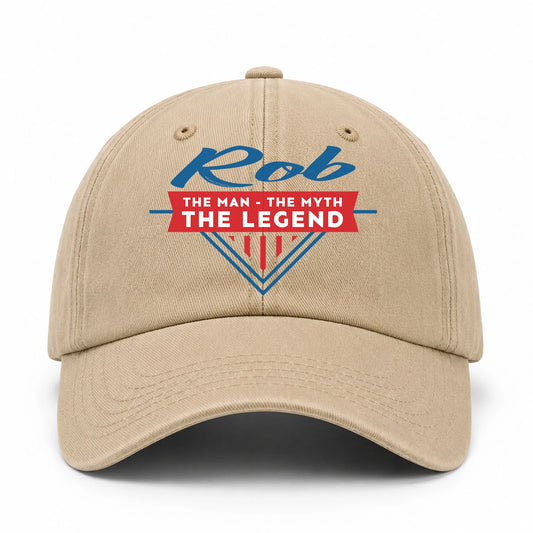 The Man The Myth The Legend Logo Washed Cap ROB 13K1 C37PF