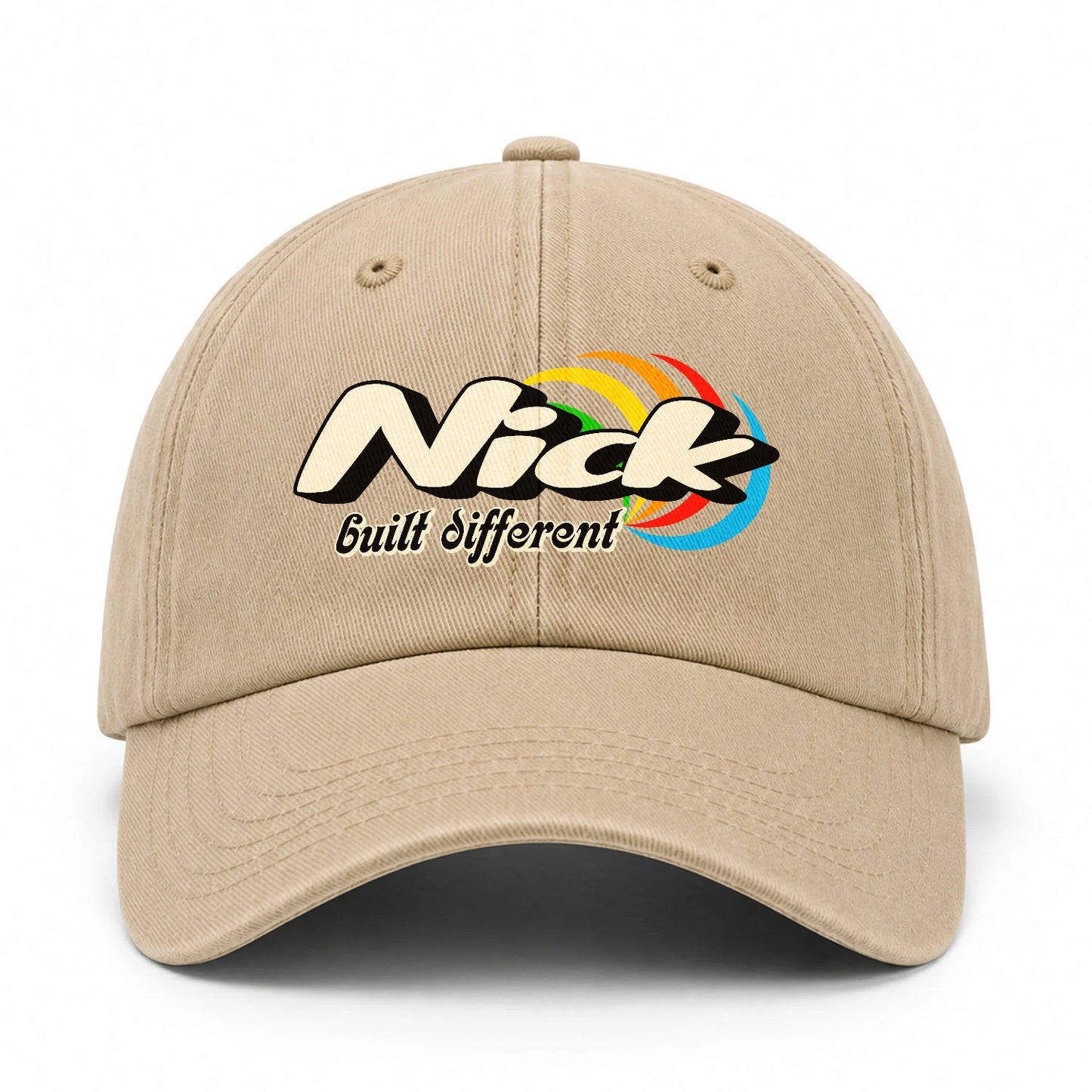 Your Name Built Different Retro Washed Cap NICK 13K1 C55PF