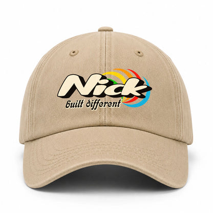 Your Name Built Different Retro Washed Cap NICK 13K1 C55PF