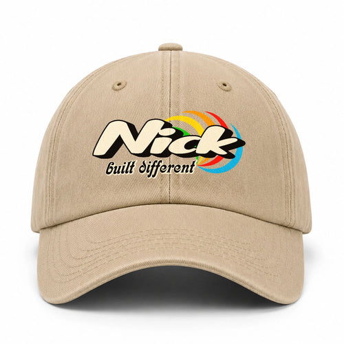 Your Name Built Different Retro Washed Cap NICK 13K1 C55PF