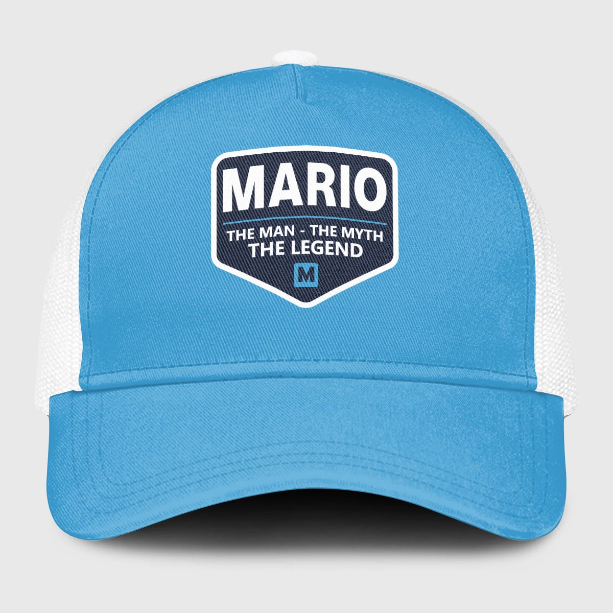 The Man The Myth The Legend Light Blue Mesh Cap MARIO 13K1 C190PF