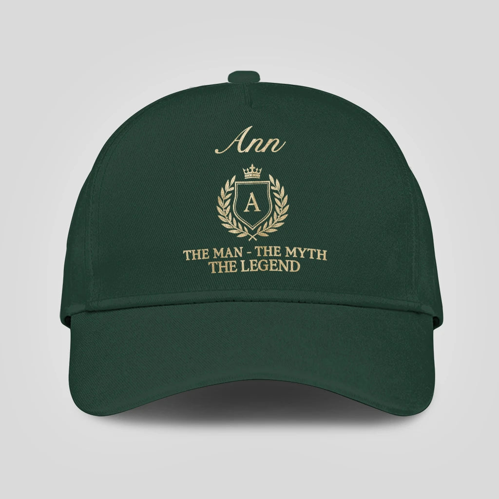 The Man The Myth The Legend Crest Forest Green Cap ANN 13K1 C159PF