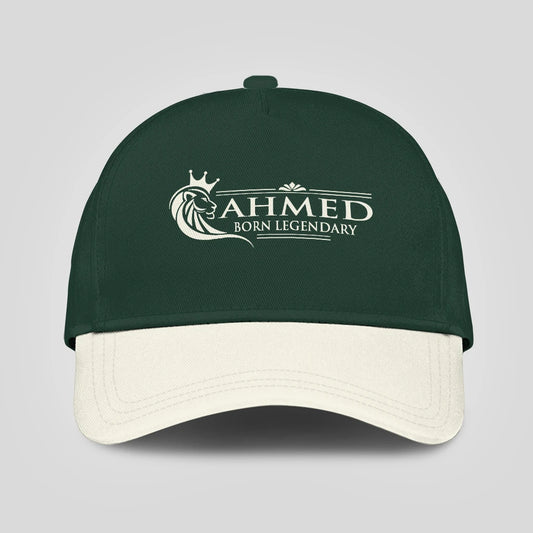 Born Legendary Lion Logo Sage Green And Beige Cap AHMED 13K1 C182PF