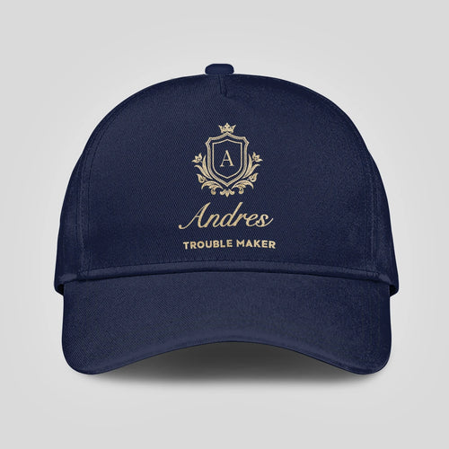 Trouble Maker Golden Logo Navy Cap ANDRES 13K1 C155PF