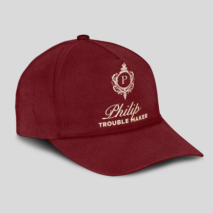 Trouble Maker Funny Royal Burgundy Cap PHILIP 13K1 C158PF
