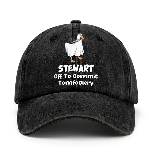Off To Commit Tomfoolery Funny Goose Washed Cap STEWART 13K1 C131PF