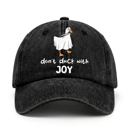 Don't Duck With Your Name Funny Washed Cap JOY 13K1 C129PF