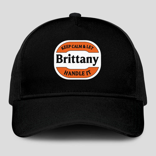 Keep Calm & Let Your Name Handle It Black Mesh Cap BRITTANY 13K1 C199PF
