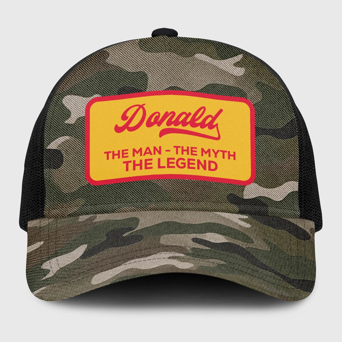 The Man The Myth The Legend Camo Vintage Mesh Cap DONALD 13K1 C191PF