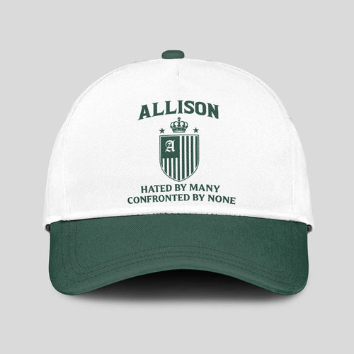 Hated By Many Confronted By None Luxury Logo Cap ALLISON 13K1 C41PF