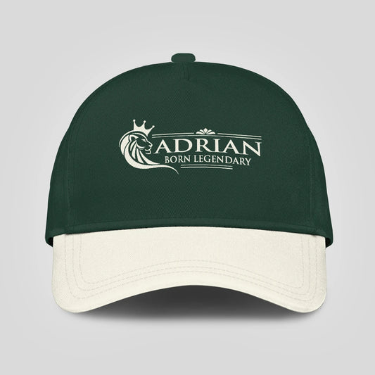 Born Legendary Lion Logo Sage Green And Beige Cap ADRIAN 13K1 C182PF