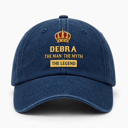 The Man The Myth The Legend King Crown Washed Cap DEBRA 13K1 C146PF
