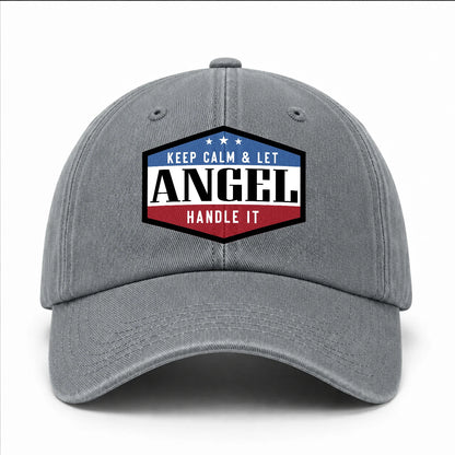 Keep Calm & Let Your Name Handle It Washed Cap ANGEL 13K1 C87PF