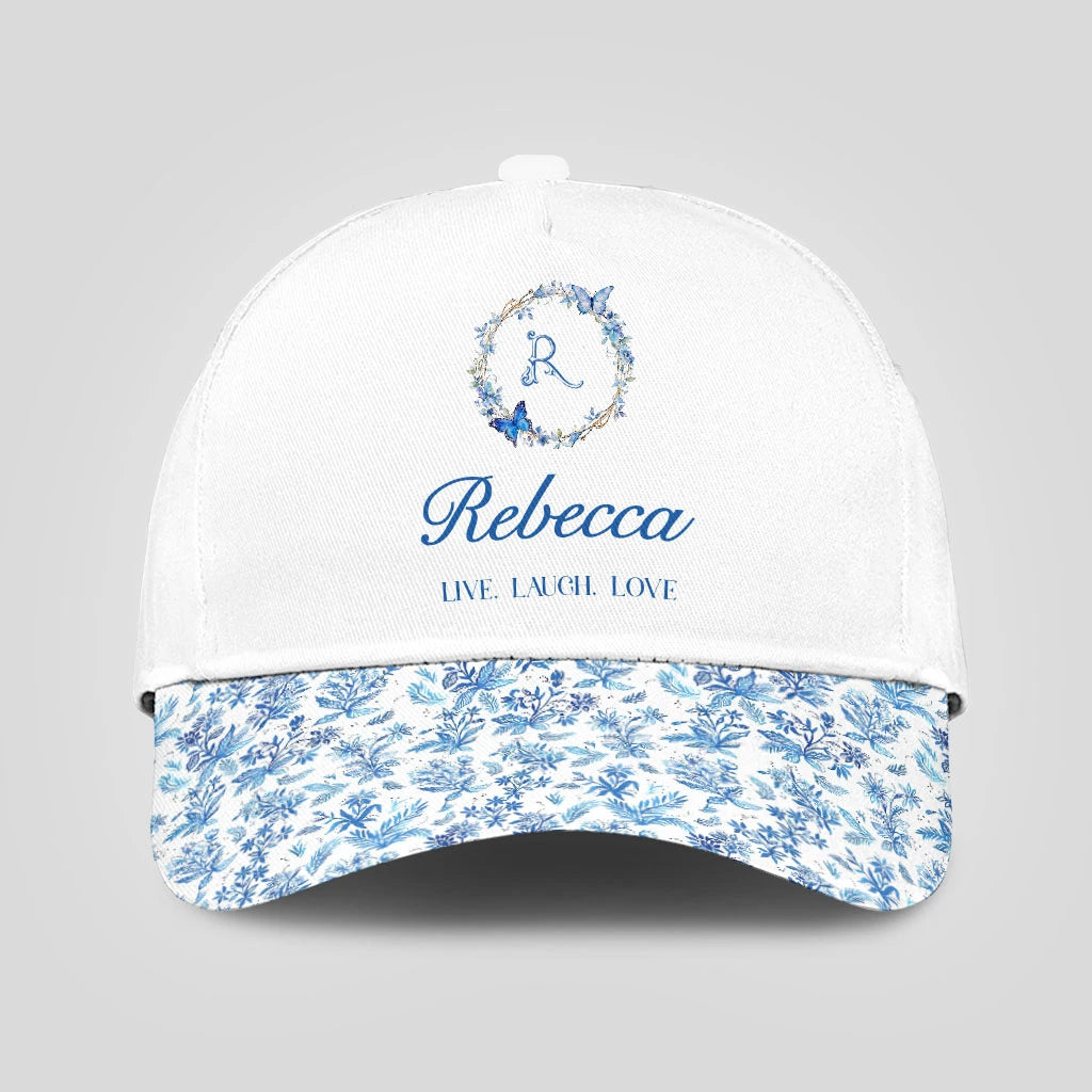 Live Laugh Love Blue Flowers Cap REBECCA 13K1 C50PF