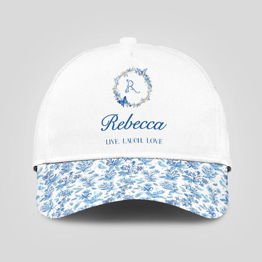 Live Laugh Love Blue Flowers Cap REBECCA 13K1 C50PF