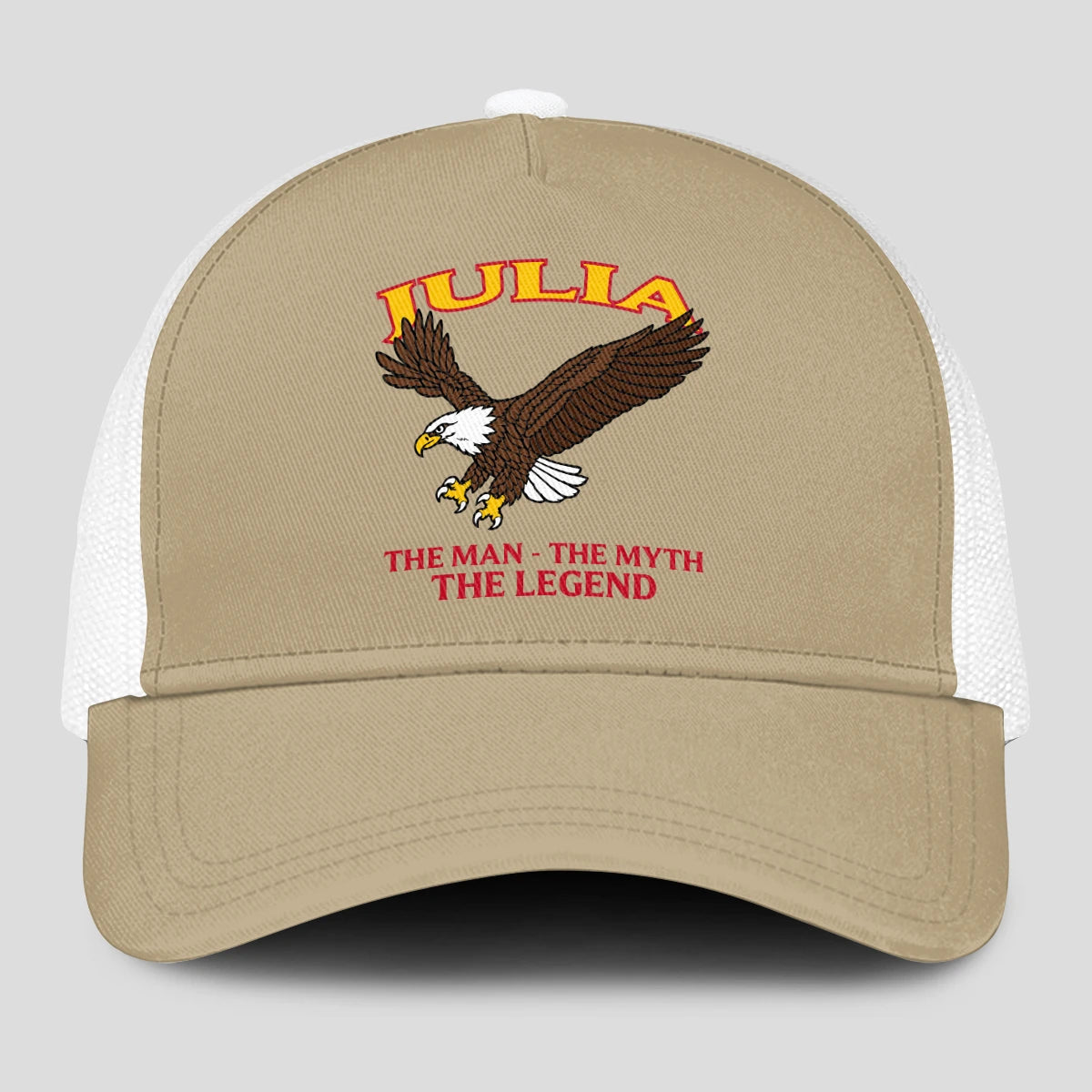 The Man The Myth The Legend Eagle Khaki Mesh Cap JULIA 13K1 C210PF