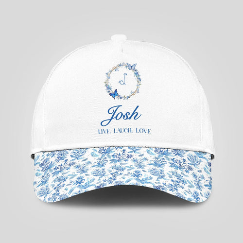 Live Laugh Love Blue Flowers Cap JOSH 13K1 C50PF