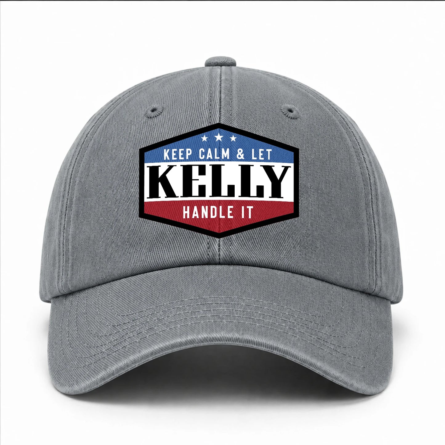 Keep Calm & Let Your Name Handle It Washed Cap KELLY 13K1 C87PF