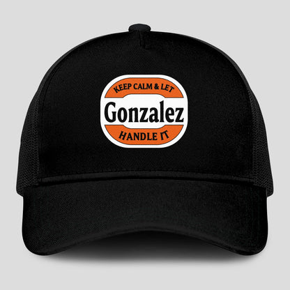 Keep Calm & Let Your Name Handle It Black Mesh Cap GONZALEZ 13K1 C199PF