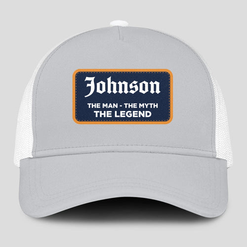 The Man The Myth The Legend Gray Mesh Cap JOHNSON 13K1 C204PF