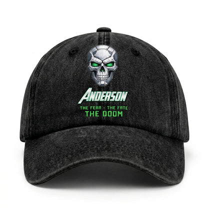 The Fear The Fate The Doom Skull Washed Cap ANDERSON 13K1 C99PF