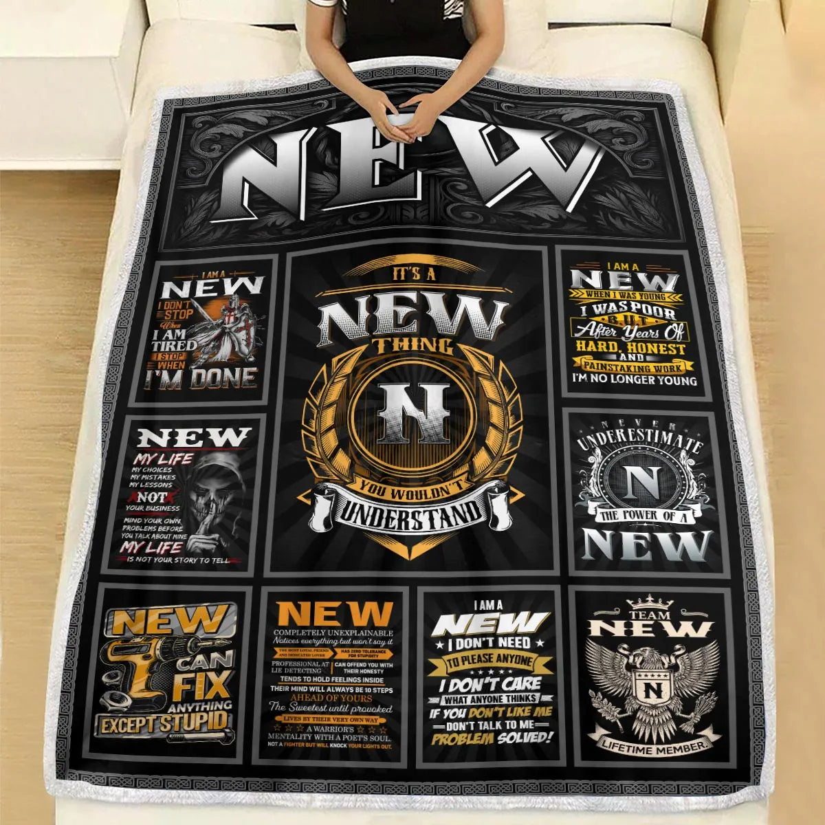 NEW Personalized Blanket | Custom Name Cozy Throw Gift 13K3-BK2