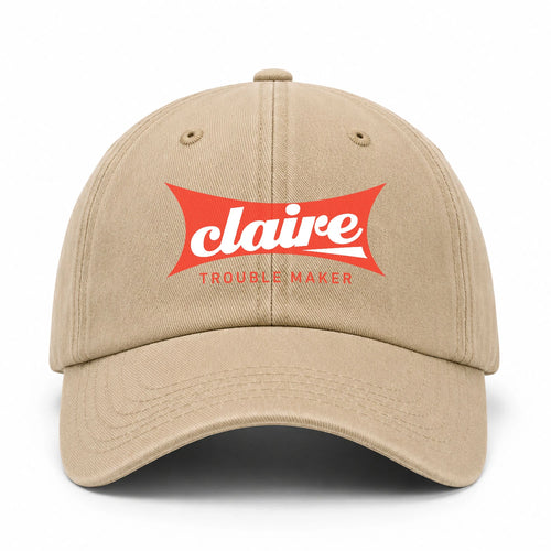 Trouble Maker Red Logo Washed Cap CLAIRE 13K1 C78PF
