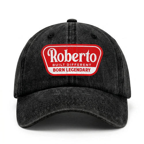 Built Different Born Legendary Red Logo Washed Cap ROBERTO 13K1 C63PF