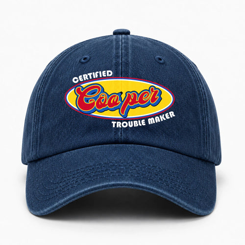 Certified Your Name Trouble Maker Washed Cap COOPER 13K1 C73PF