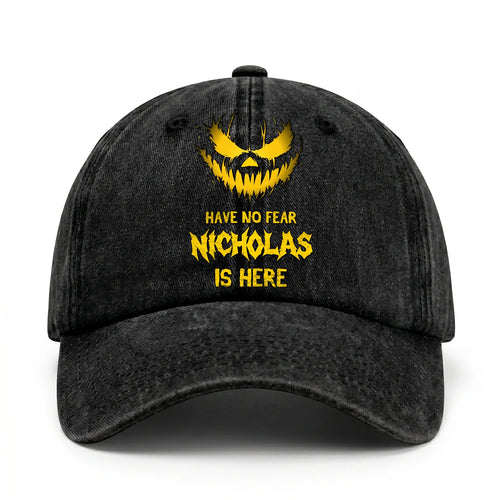 Have No Fear Your Name Is Here Jack O' Lantern Washed Cap NICHOLAS 13K1 C135PF