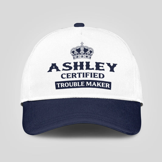 Certified Your Name Trouble Maker Washed Cap ASHLEY 13K1 C148PF