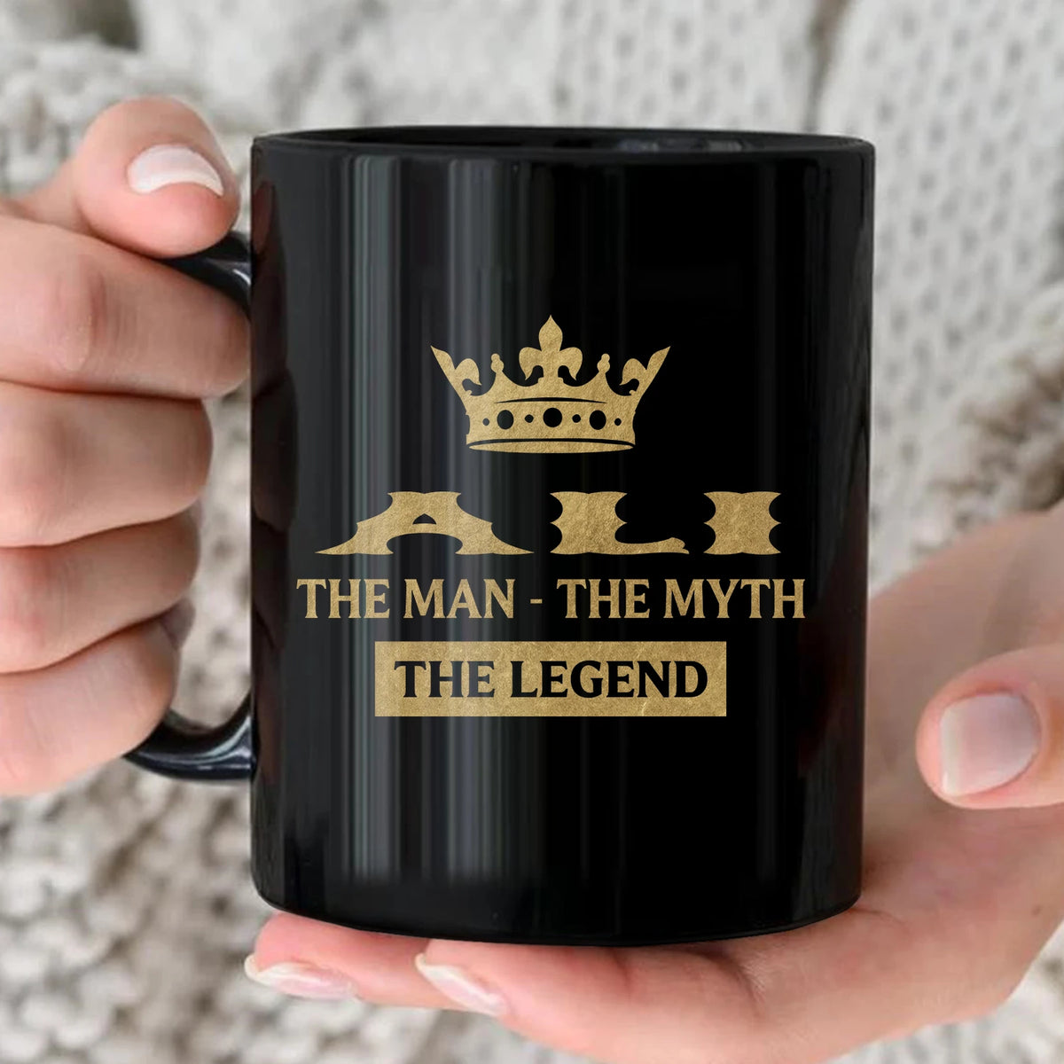 The Man The Myth The Legend Golden Crown Mug ALI 13K1 MG20